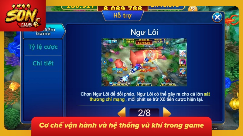 Bắn Cá Ăn Xu: Trải Nghiệm Săn Thưởng Đại Dương Đỉnh Cao 4 Cơ chế súng và đạn dược trong cổng game