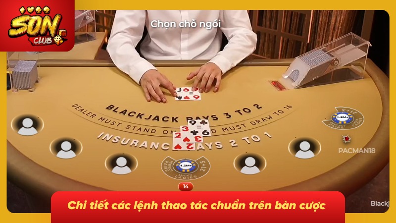 Blackjack – Bí Quyết Chơi Bài 21 Điểm Thắng Lớn Cùng Sonclub 2 Hướng dẫn các lệnh phổ biến trên bàn cược