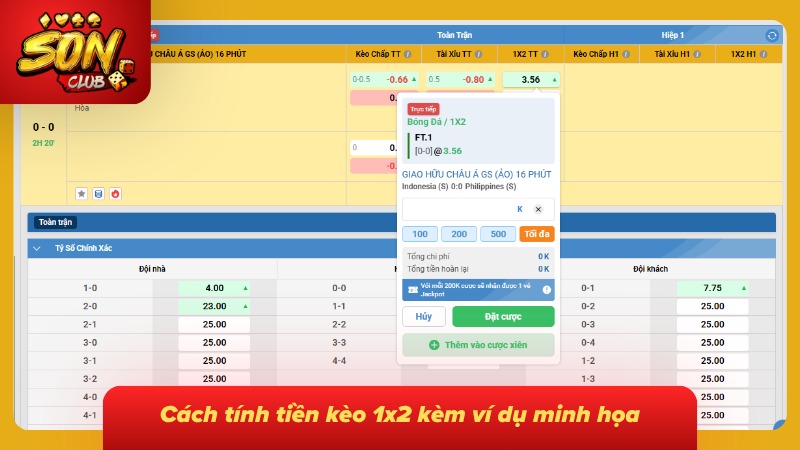 Kèo Châu Âu | Kèo 1x2 Là Gì Và Cách Đọc Tỷ Lệ Chuẩn Từng Cửa 4 Khoản tiền nhận được thay đổi theo số vốn và mức odds được chọn